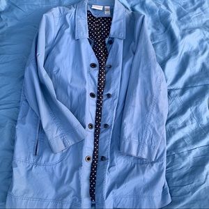 Liz Claiborne light blue trench coat